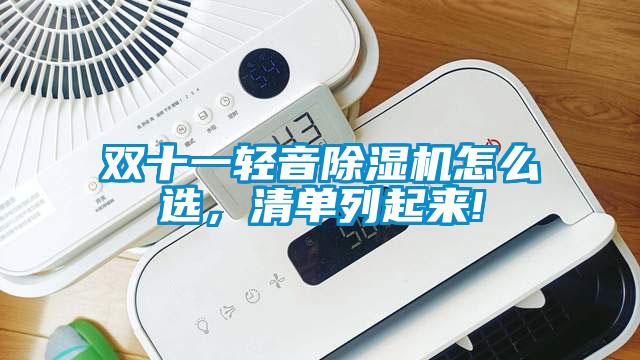 雙十一輕音除濕機(jī)怎么選，清單列起來!