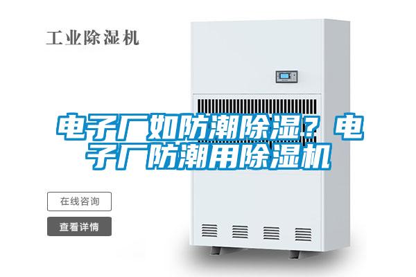 電子廠如防潮除濕？電子廠防潮用除濕機